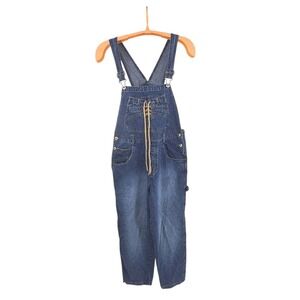 Vintage Carolina Blues Baggy Y2K Denim Bib Overalls Size Large Carpenter Lace Up
